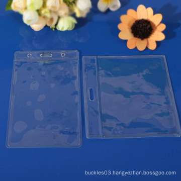 Clear plastic id card holder